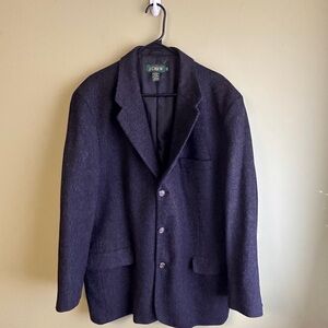 J.CREW Gray Sport Coat Blazer Jacket Wool Mohair Blend 3 Button Men's Size 44L